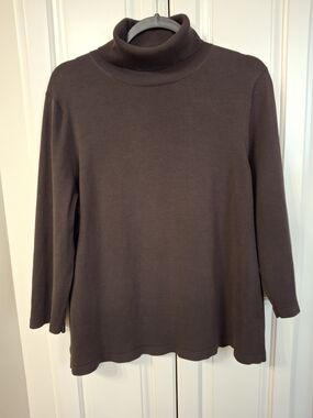 Ann Taylor Brown Ribbed Knit Sweater XL